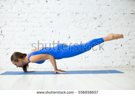blue outfit yoga