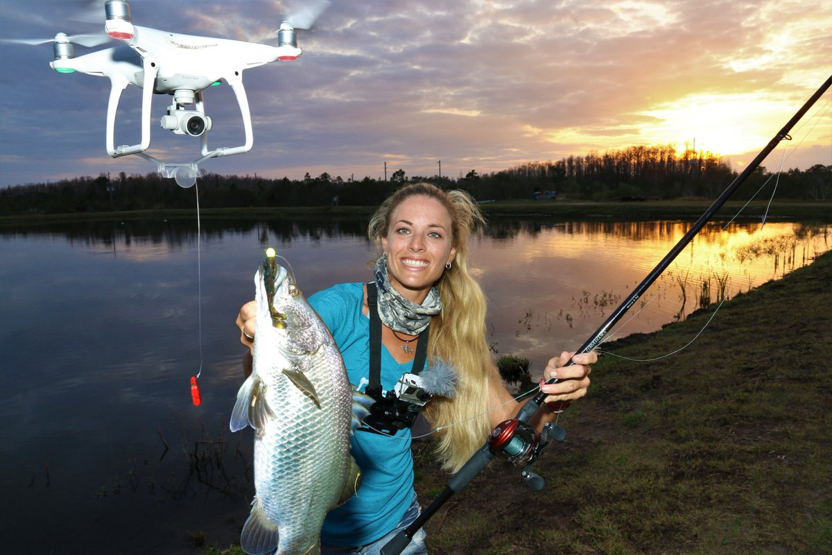 How to Catch Fish with Drones girl