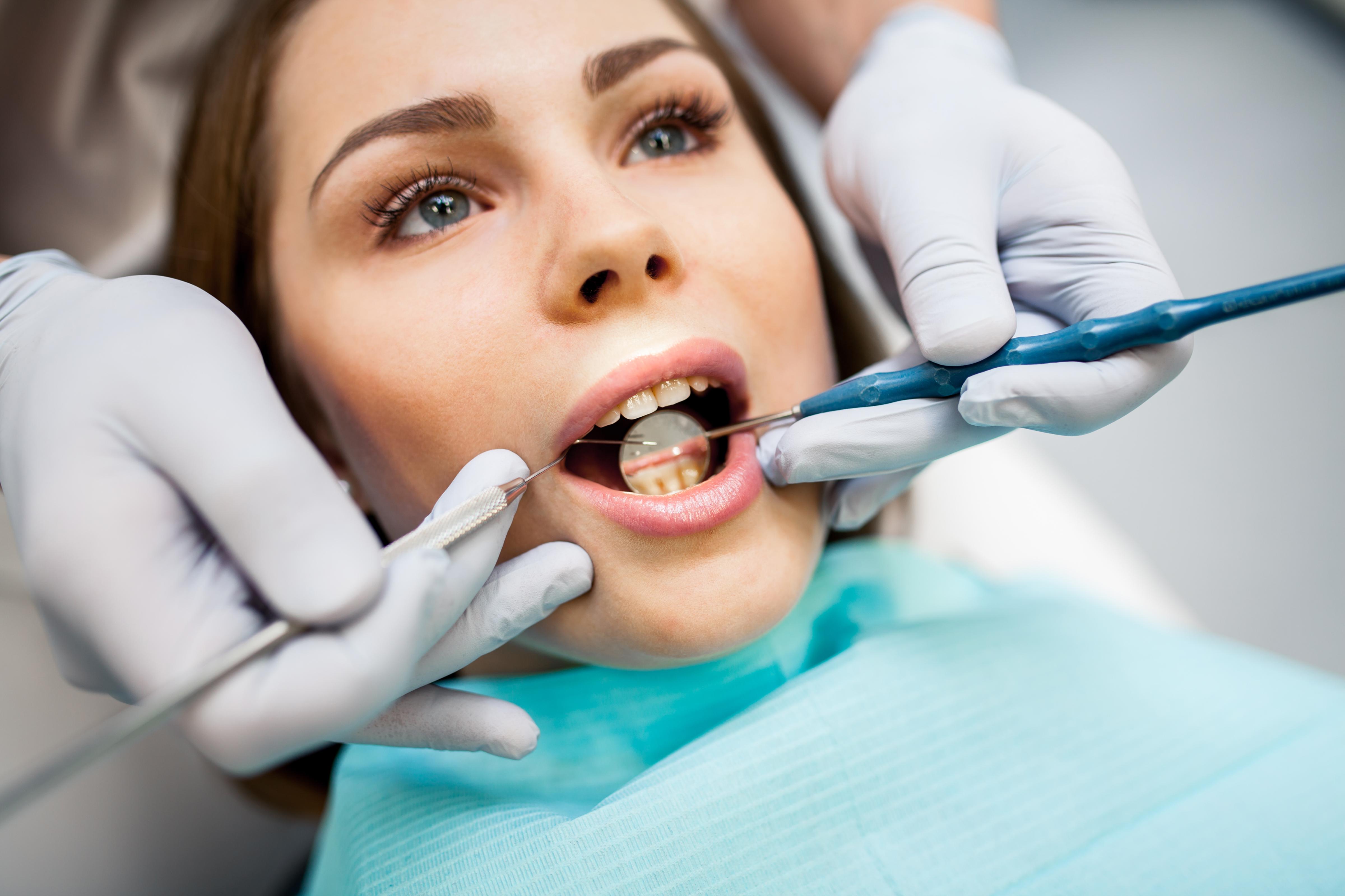Dental Care woman with mouth open